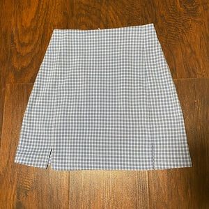brandy melville blue plaid skirt